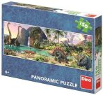 Puzzle 150 Dinosauři u jezera panoramic - 
