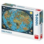 Puzzle Kreslená mapa světa 1000 dílků - 
