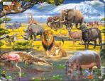 Puzzle MAXI - Zvířata africké savany/43 dílků - 