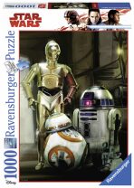 Puzzle Star Wars: C-3PO, R2-D2 & BB-8/1000 dílků - 