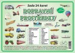 Sada 24 karet - dopravní prostředky - Petr Kupka