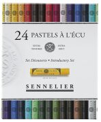 Sada suchých pastelů Sennelier 24ks základní odstíny - 