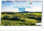 Stolní kalendář Po Česku stezkami Via Czechia 2025, 23,1 × 14,5 cm - 