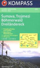 Šumava, Trojmezí, Böhmerwald, Dreiländereck 1:50 000 / turistická mapa KOMPASS 2081 - 