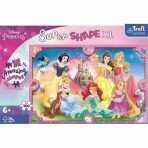 Trefl Puzzle Super Shape XL Disney princezny: Růžový svět 160 dílků (Defekt) - 