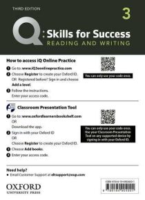Q Skills for Success 3 Reading & Writing Teacher´s Access Card, 3rd - Colin Ward