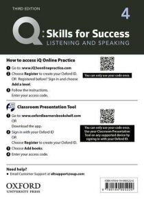 Q Skills for Success 4 Listening & Speaking Teacher´s Access Card, 3rd - Robert Freire
