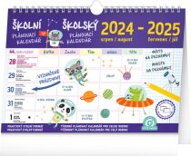 Školní plánovací kalendář s háčkem 2025, 30 × 21 cm - 