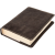 Kožený obal na knihu KLASIK - Hnědá tmavá semiš (XL)