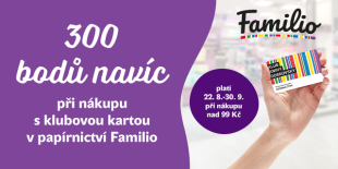 Členové Klubu, poznejte papírnictví Familio | 300 bodů pro vás!
