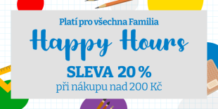 Happy Hours se slevou 20 % ve všech prodejnách Familio