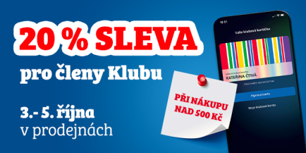 Sleva 20 % na vše při nákupu nad 500 Kč pro členy Klubu Knihy Dobrovský
