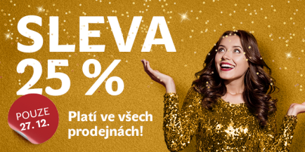 Velký povánoční výprodej | 25 % na úplně vše