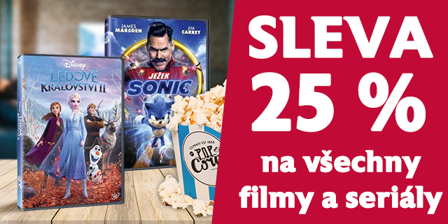 Sleva 25 % na všechny filmy a seriály