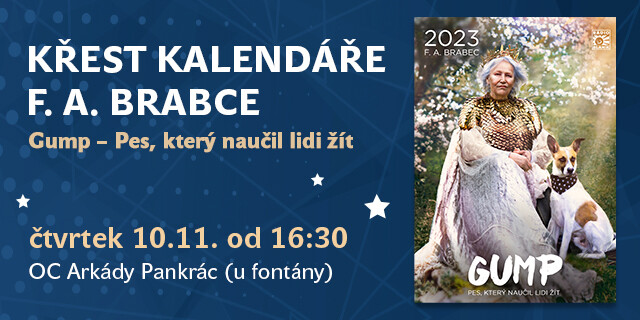 Křest kalendáře Gump – Pes, který naučil lidi žít pro rok 2023