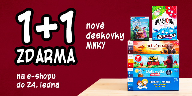 To tu ještě nebylo! Deskovky MNKY 1+1 ZDARMA
