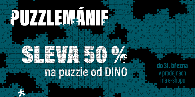 PUZZLEMÁNIE se slevou 50 % na e-shopu i ve vybraných prodejnách
