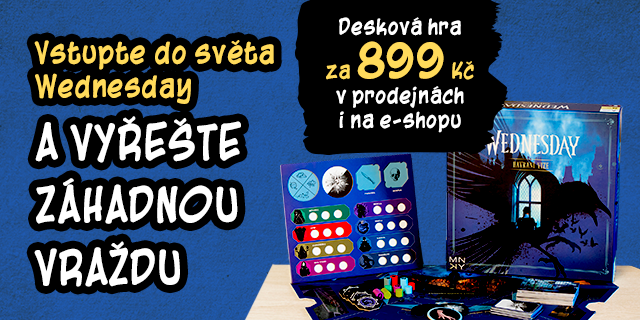 Očekávaná desková hra Wednesday: Havraní vize za akčních 899 Kč