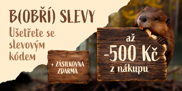 Bobří slevy se vrací! Ušetřete až 500 Kč