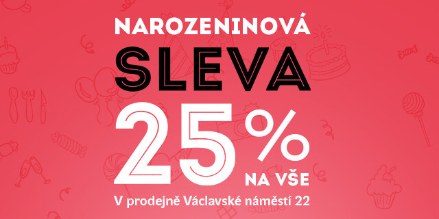 Narozeninová sleva 25 % v knihkupectví na Václavském náměstí