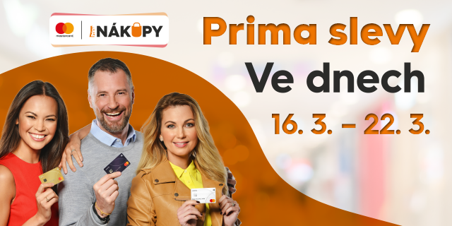 ONLINE Prima nákupy se slevou 15 %