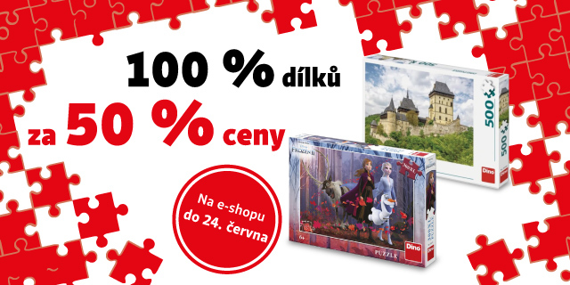 Sleva na puzzle! | 100 % dílků za 50 % ceny!