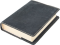 Kožený obal na knihu KLASIK XL 25,5 x 39,8 cm - kůže černá semiš - 