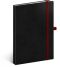 Notes - Vivella Classic černý/červený, tečkovaný, 15 x 21 cm - 