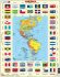 Puzzle MAXI - Mapa Ameriky + vlajky/70 dílků - 